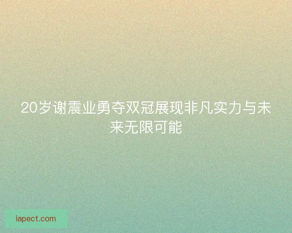 20岁谢震业勇夺双冠展现非凡实力与未来无限可能